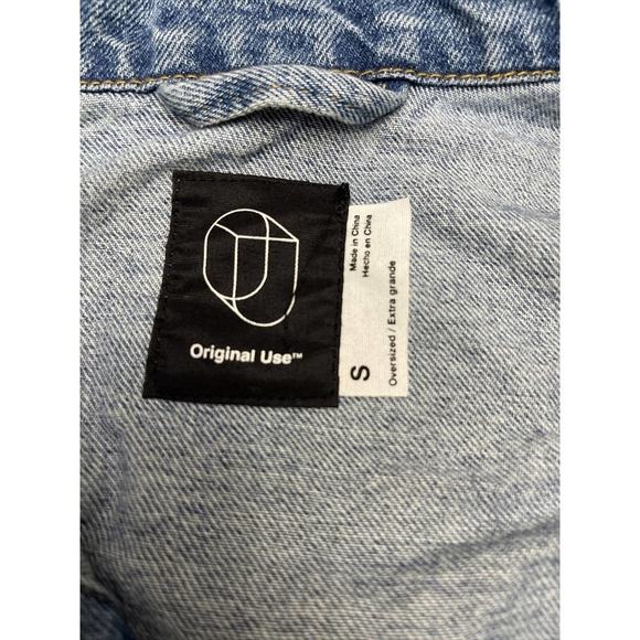 Original Use Men's Denim Blue Jean Jacket Distressed Size Small - Picture 2 of 11